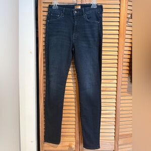 MOTHER Waisted Looker Dark Blue Skinny Jeans size 29 coffee tea or me?